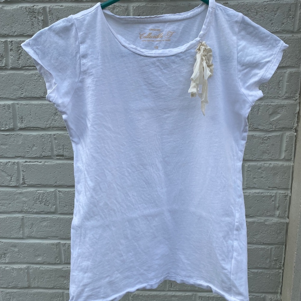 Crewcuts Collectible T short sleeve white cotton tee size 12